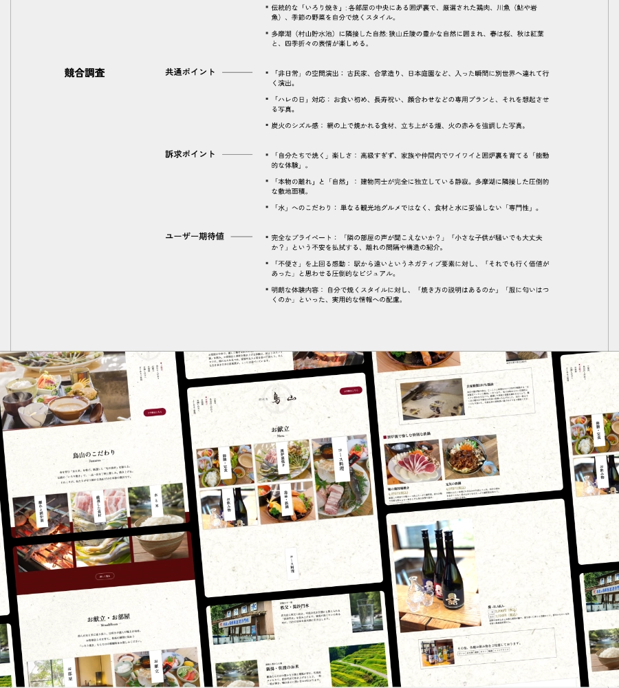 小嶋かおるのポートフォリオサイト デザイン